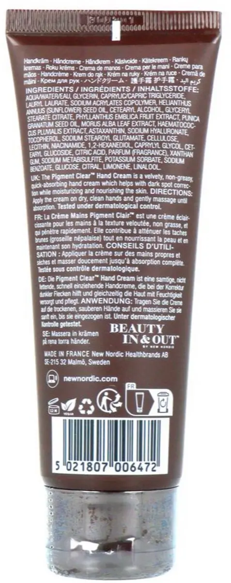 New Nordic Pigment Clear Handcrème 75ml - afbeelding 2 van 3
