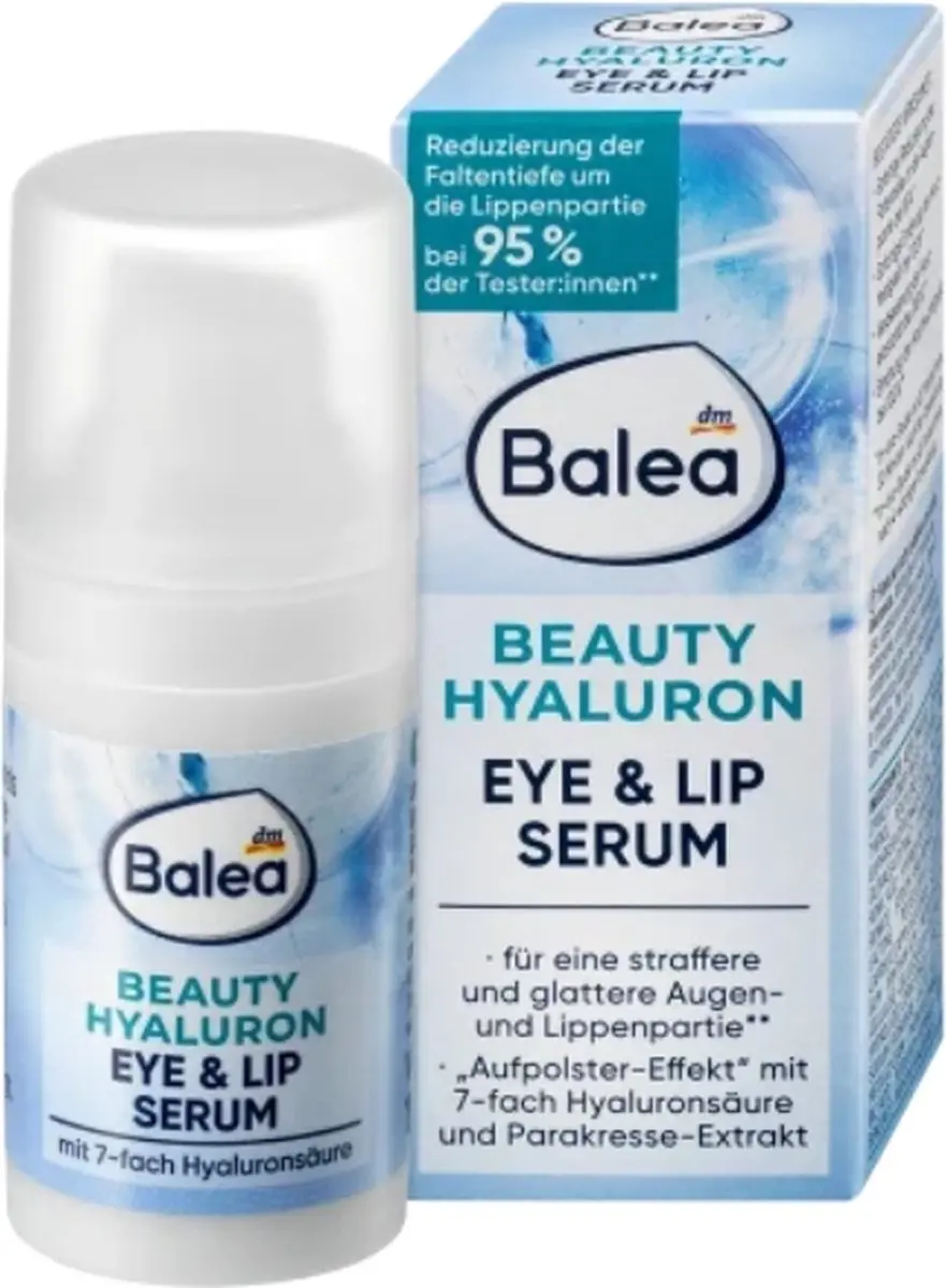Balea Serum Schoonheid Hyaluron Oog & Lip, 15 ml