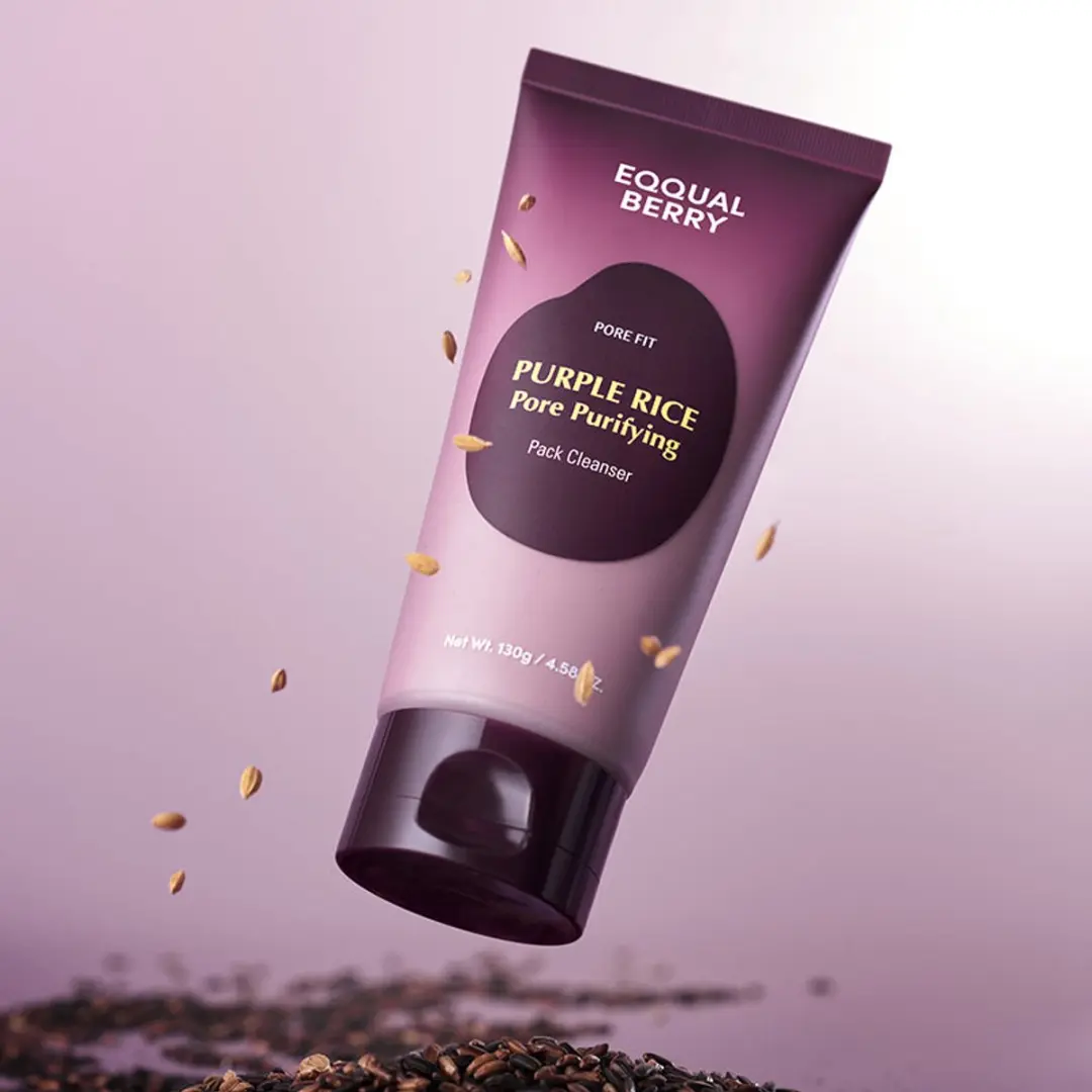 Eqqualberry Purple Rice Pore Purifying Pack Cleanser - 130ml - afbeelding 3 van 6