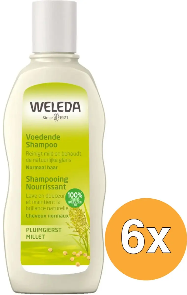 6x WELEDA Pluimgierst milde shampoo (190 ml)