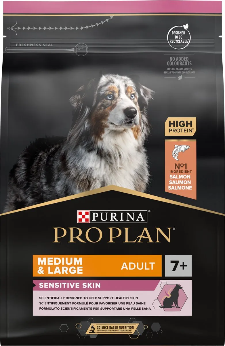 Pro Plan Medium & Large Adult 7+ Sensitive Skin Hondenvoer - Zalm 3kg