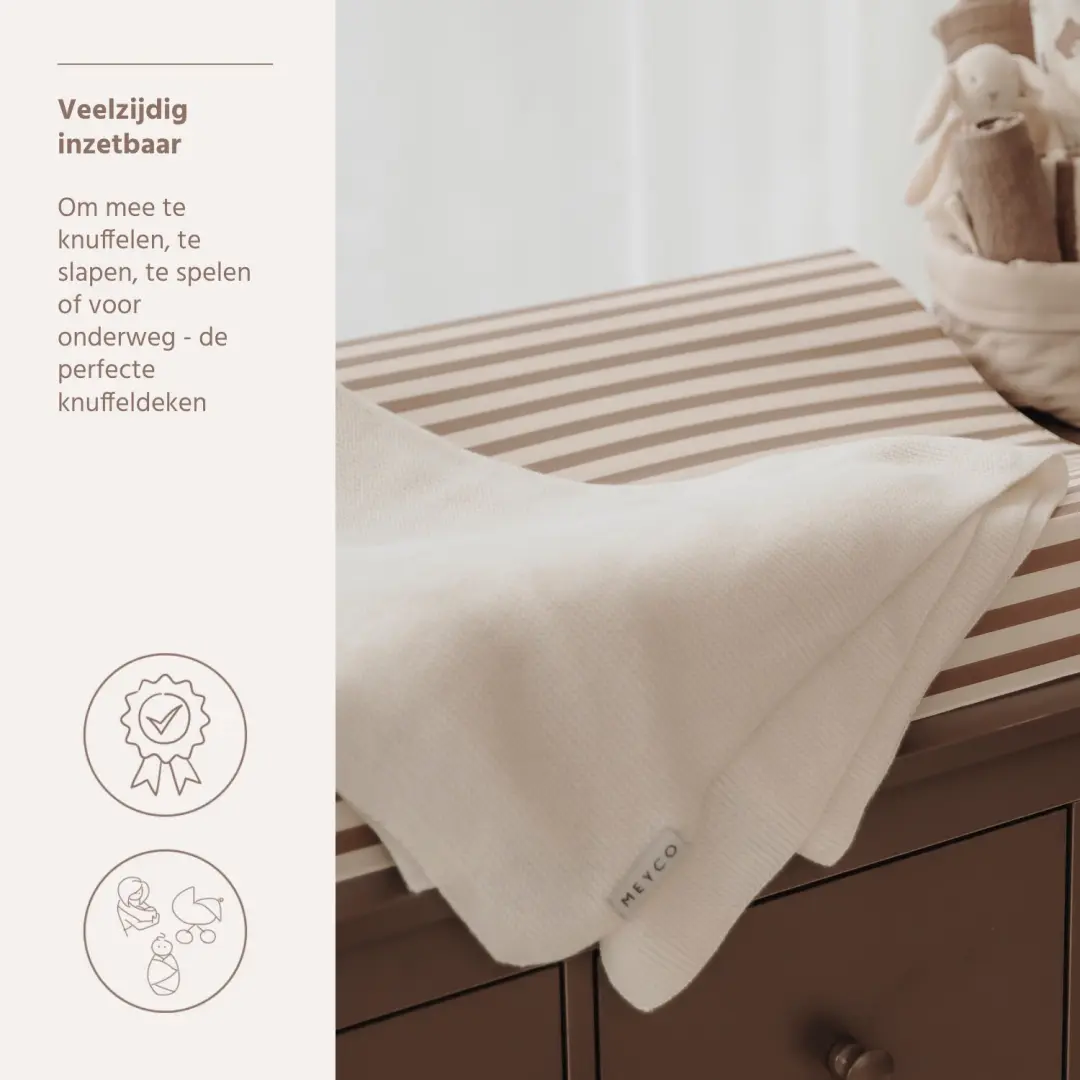 Meyco Baby Basic Wiegdeken - 75x100cm - 1.0 TOG - afbeelding 4 van 6