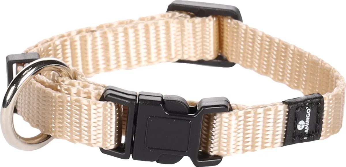 Flamingo Ziggi Halsband - Beige XS 20-35cm