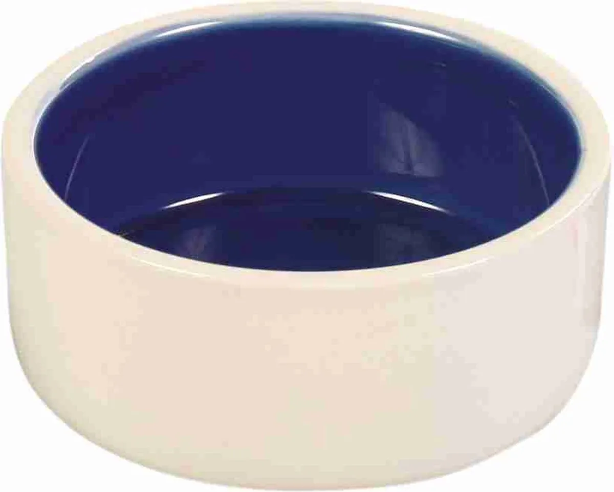 Trixie Keramiek Voerbak 22cm - 2.3L - Blauw/Crème - afbeelding 2 van 4