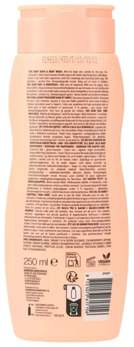 Sence Baby Bath & Bodywash 2-in-1 - 250ml - afbeelding 2 van 2