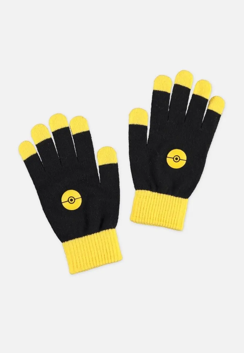Pokémon Pikachu Poké Ball Muts & Handschoenen Set - Zwart - afbeelding 3 van 4