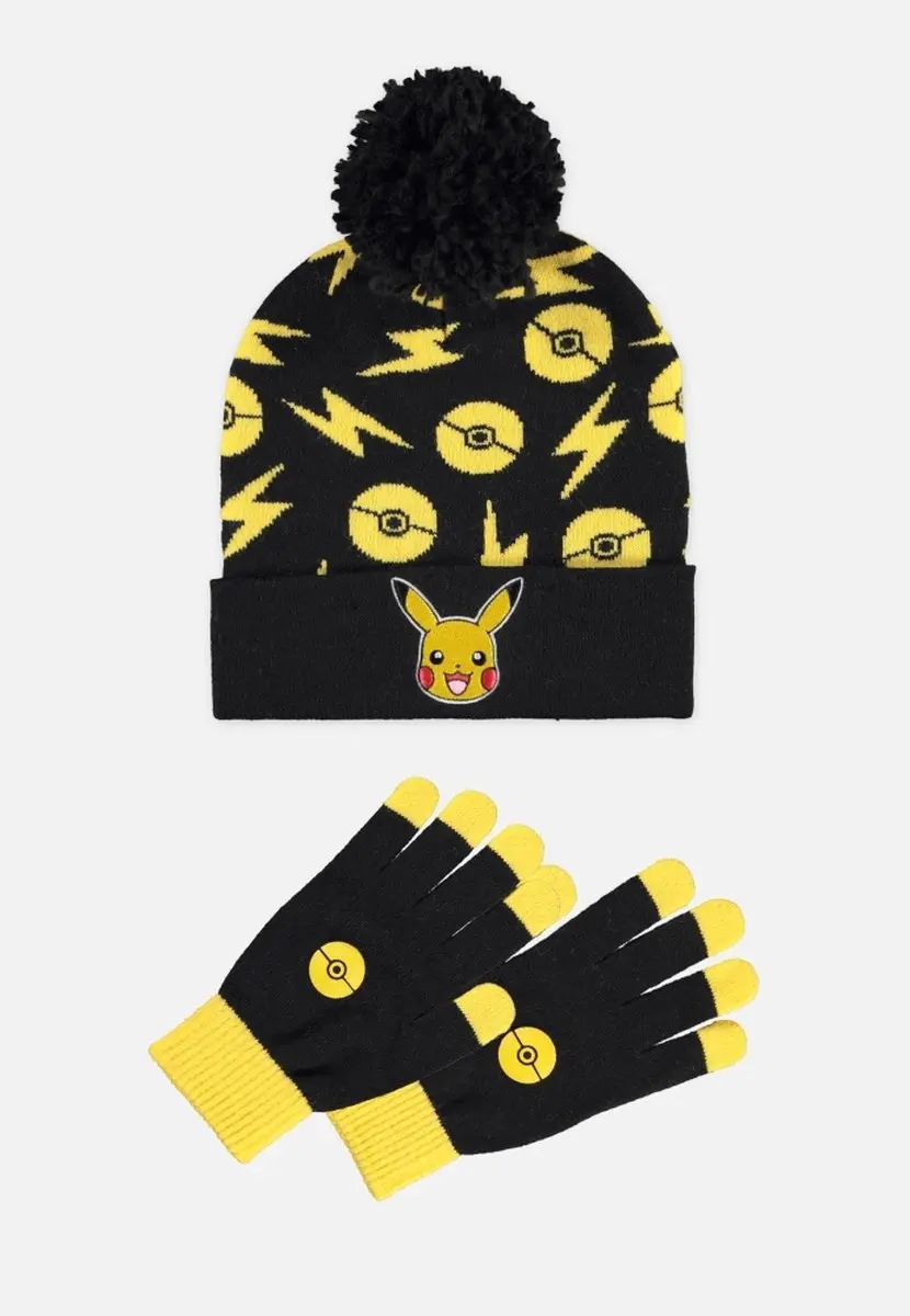 Pokémon Pikachu Poké Ball Muts & Handschoenen Set