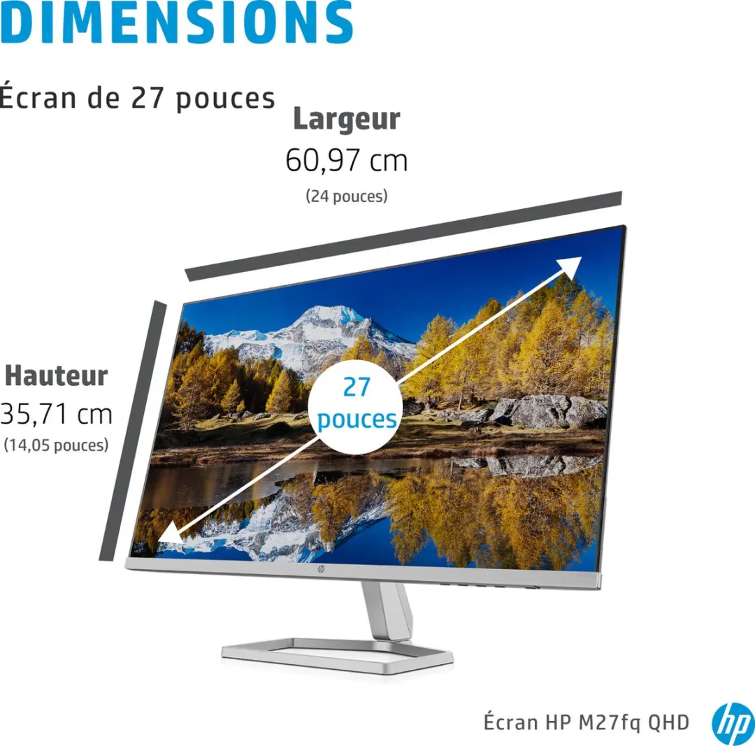 HP M27fq 2H4B5E9#ABB Monitor - QHD 27 inch - afbeelding 3 van 6