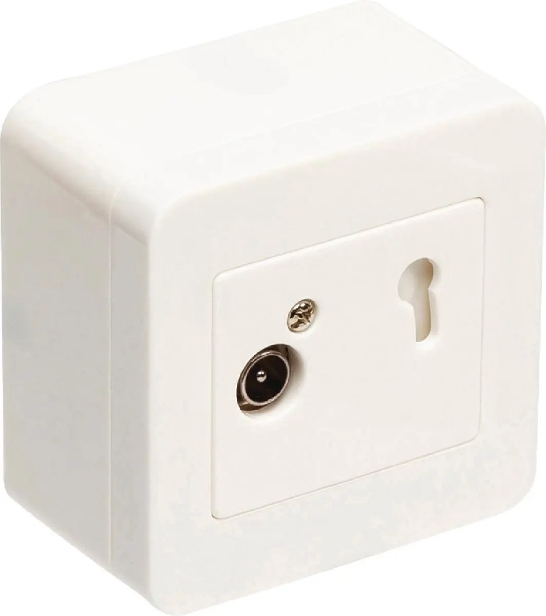 Antenne Wandcontactdoos Signaalovernamepunt 2.5 dB Wit