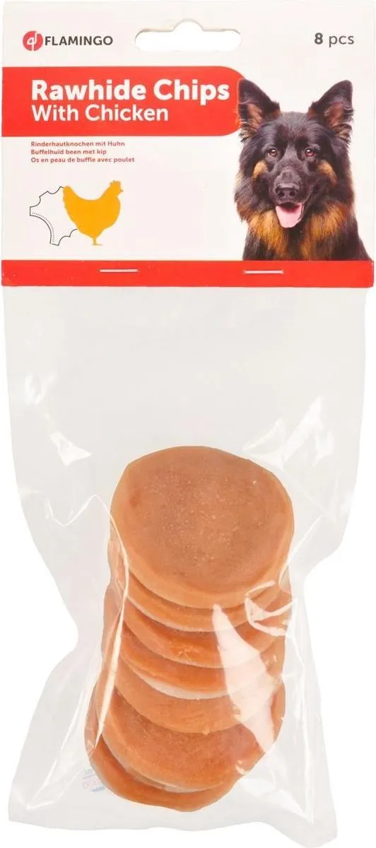 Flamingo Buffelhuid Chips - 8 Stuks
