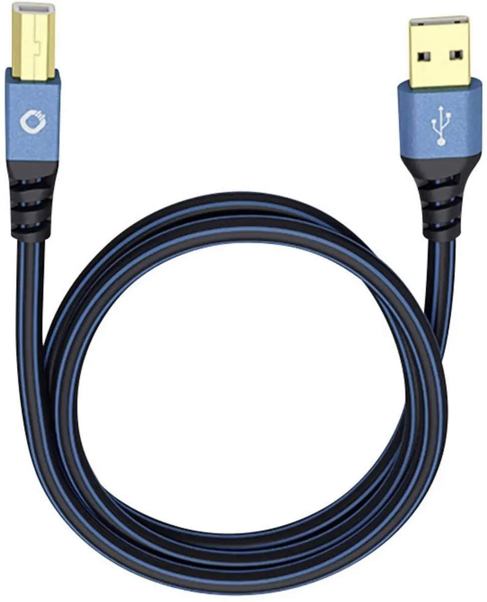Oehlbach USB Plus B D1C9341 USB 2.0 kabel 1,00m - Blauw - afbeelding 4 van 4