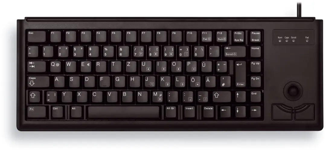 Cherry G84-4400LUBDE-2 Toetsenbord met Trackball