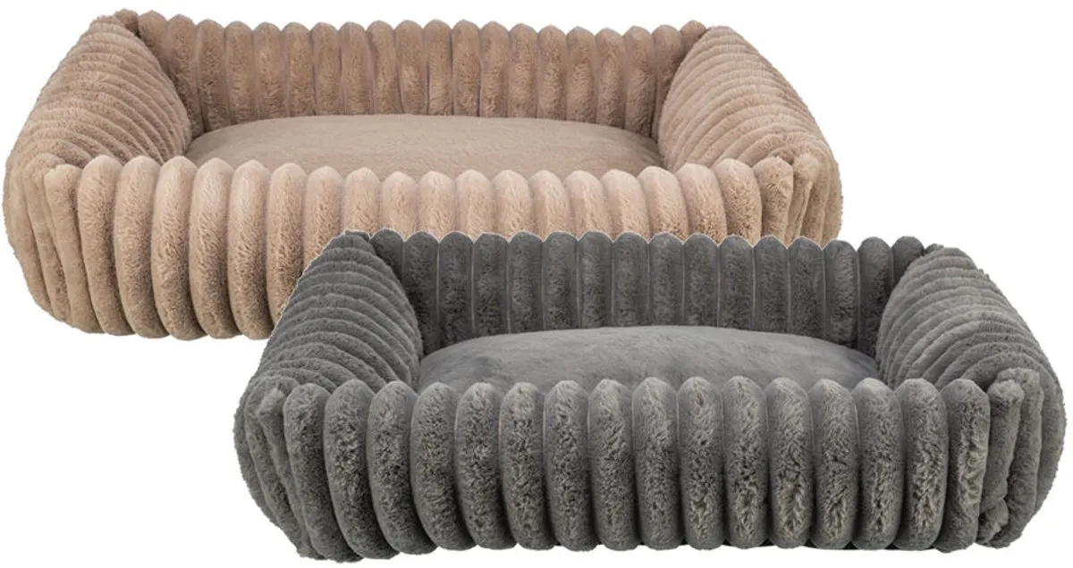 Trixie Hondenmand Lonni Ribfluweel - Grijs 65x50cm