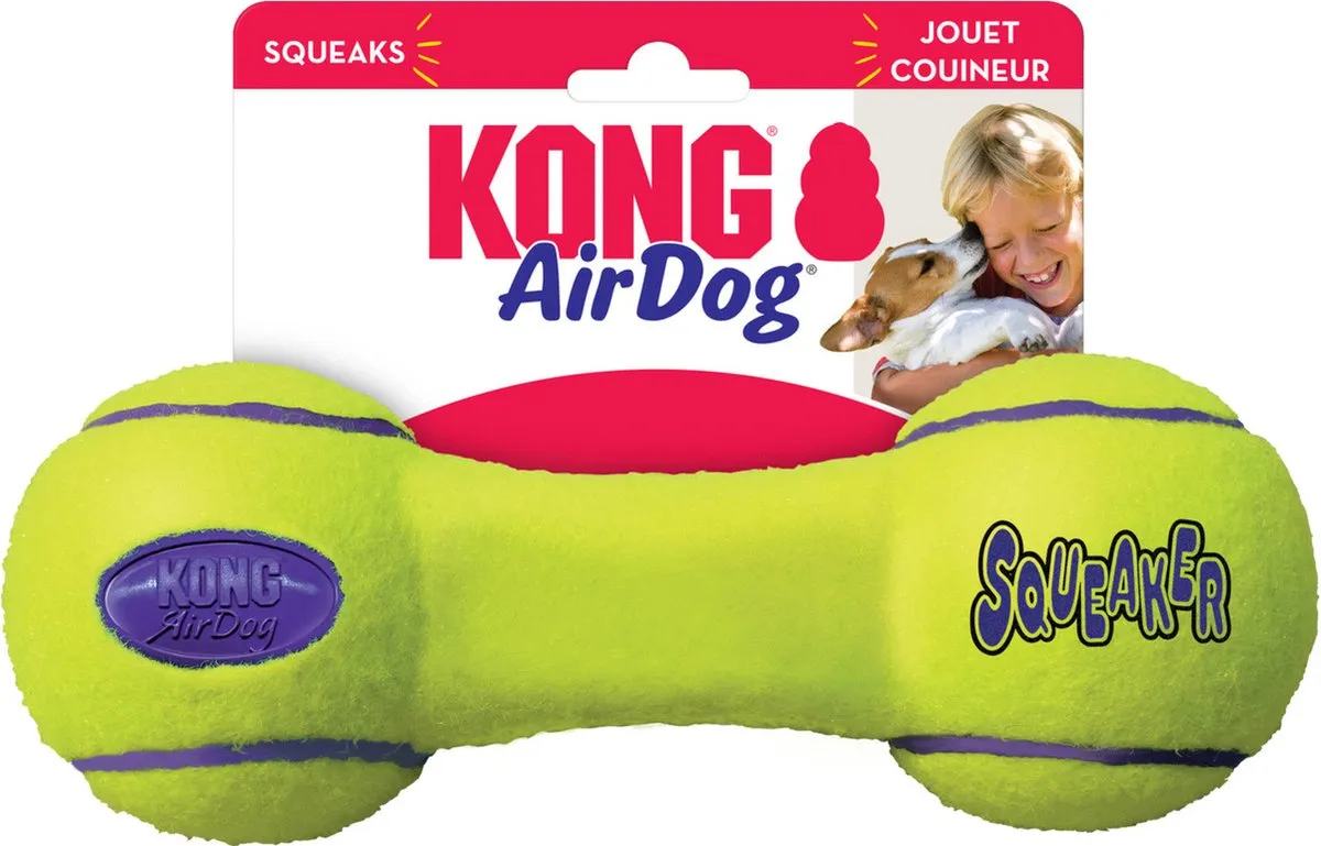 KONG Dumbbell Met Piep Large Geel