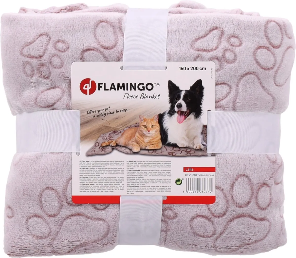 Flamingo Lalia Fleece Deken Oudroze 150x200cm