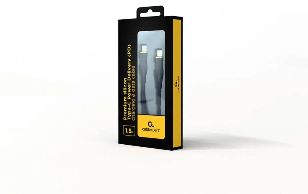 Gembird CC-USB2S-CMCM-1.5M-BK USB-C kabel - Zwart - afbeelding 2 van 3