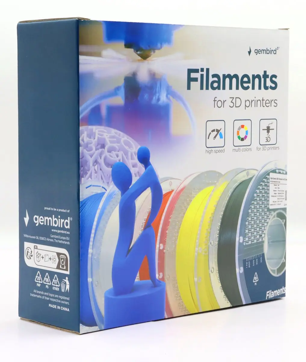 Gembird 3DP-ABS1.75HY-01-W ABS Filament - Wit - afbeelding 4 van 6