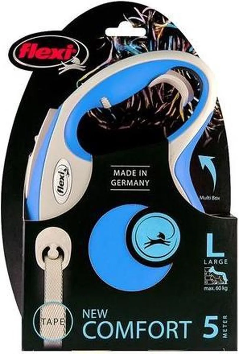 Flexi New Comfort Hondenriem Tape L - 8m - Blauw
