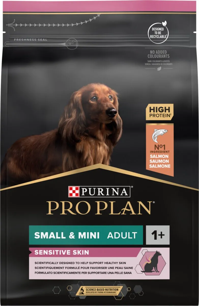 Pro Plan Dog Adult Small & Mini Breed Sensitive Zalm 3kg - 4 Stuks