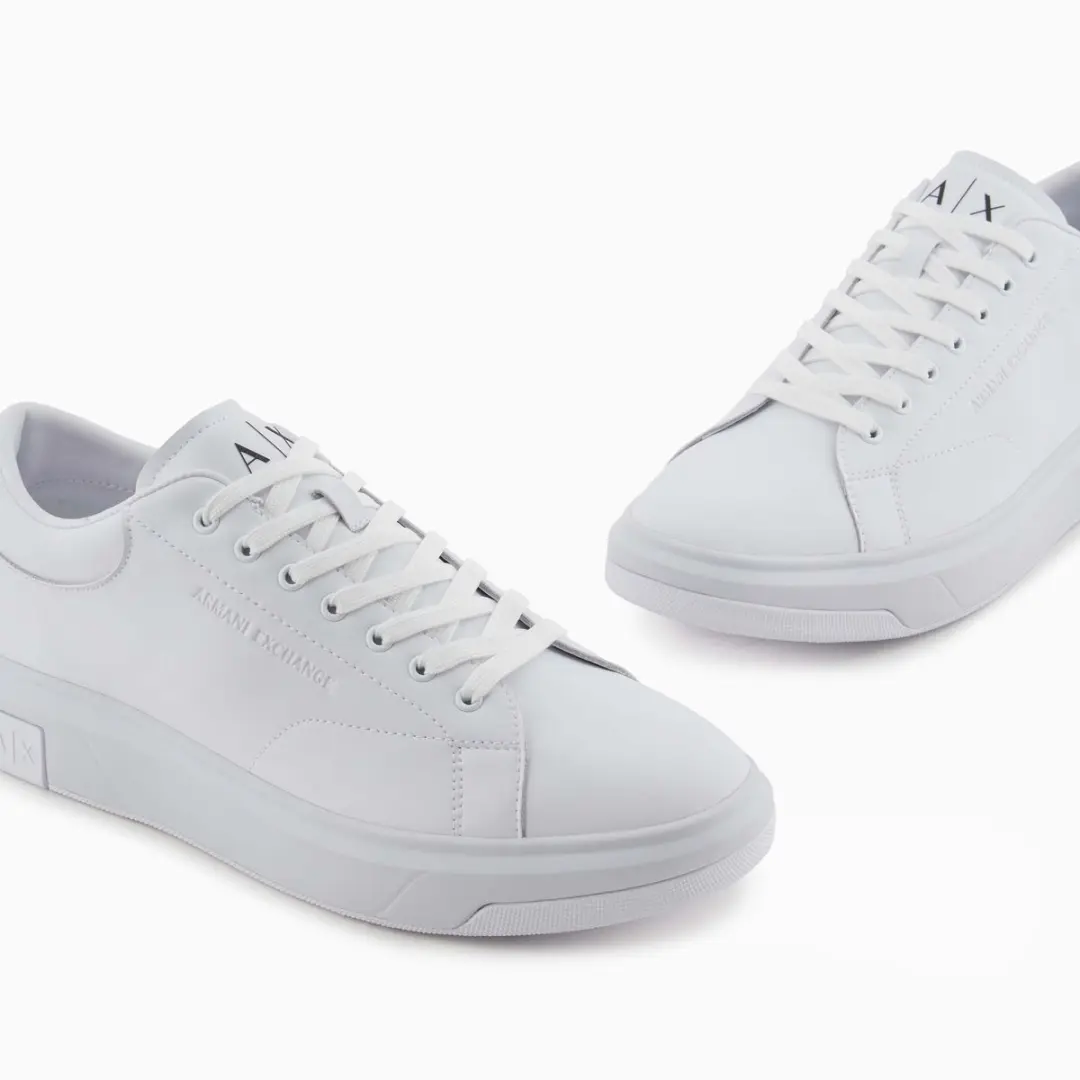 Giorgio Armani Leather Low Top Sneakers - Wit - afbeelding 5 van 6