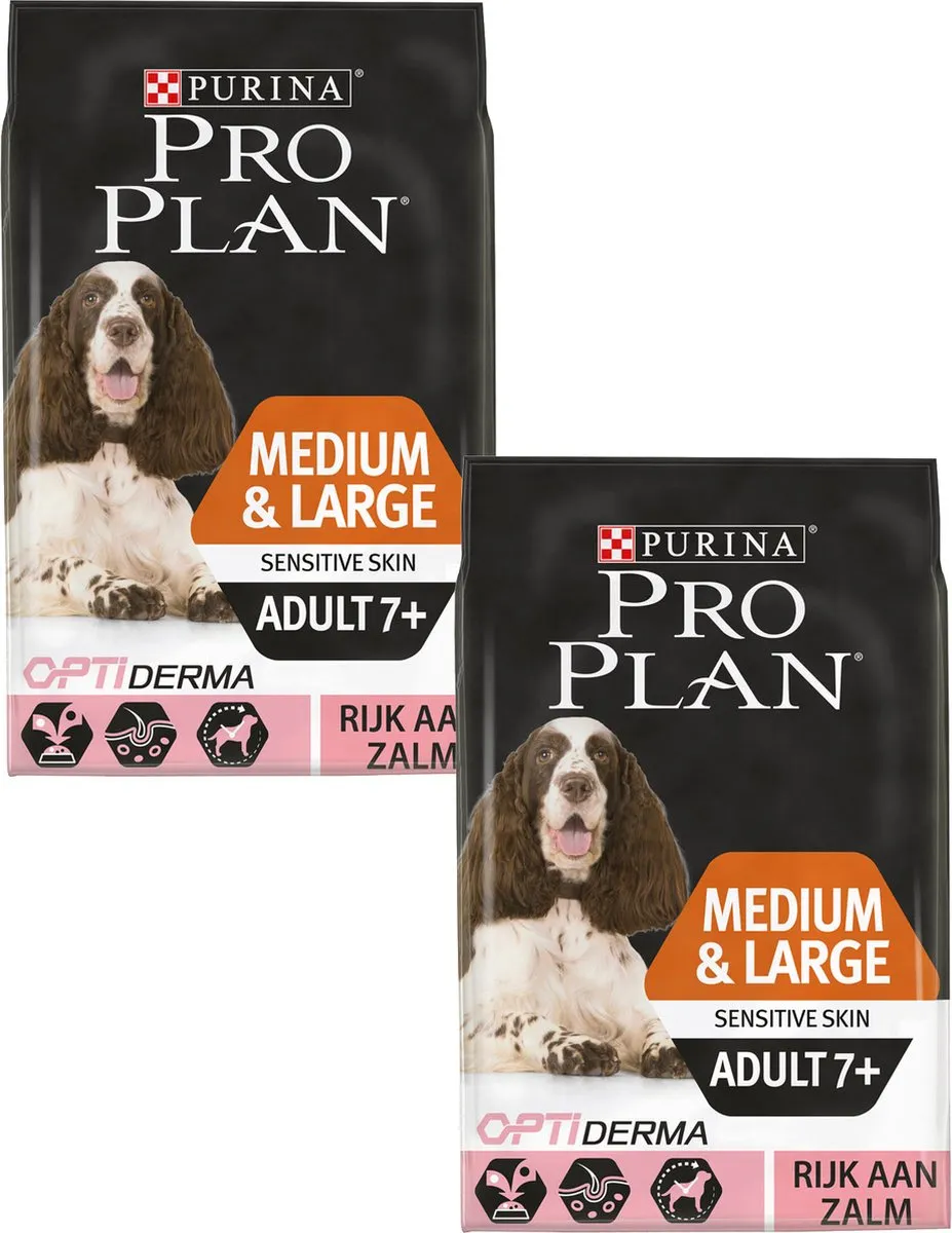 Pro Plan Dog Senior Medium & Large Breed Sensitive Zalm - 2x14kg