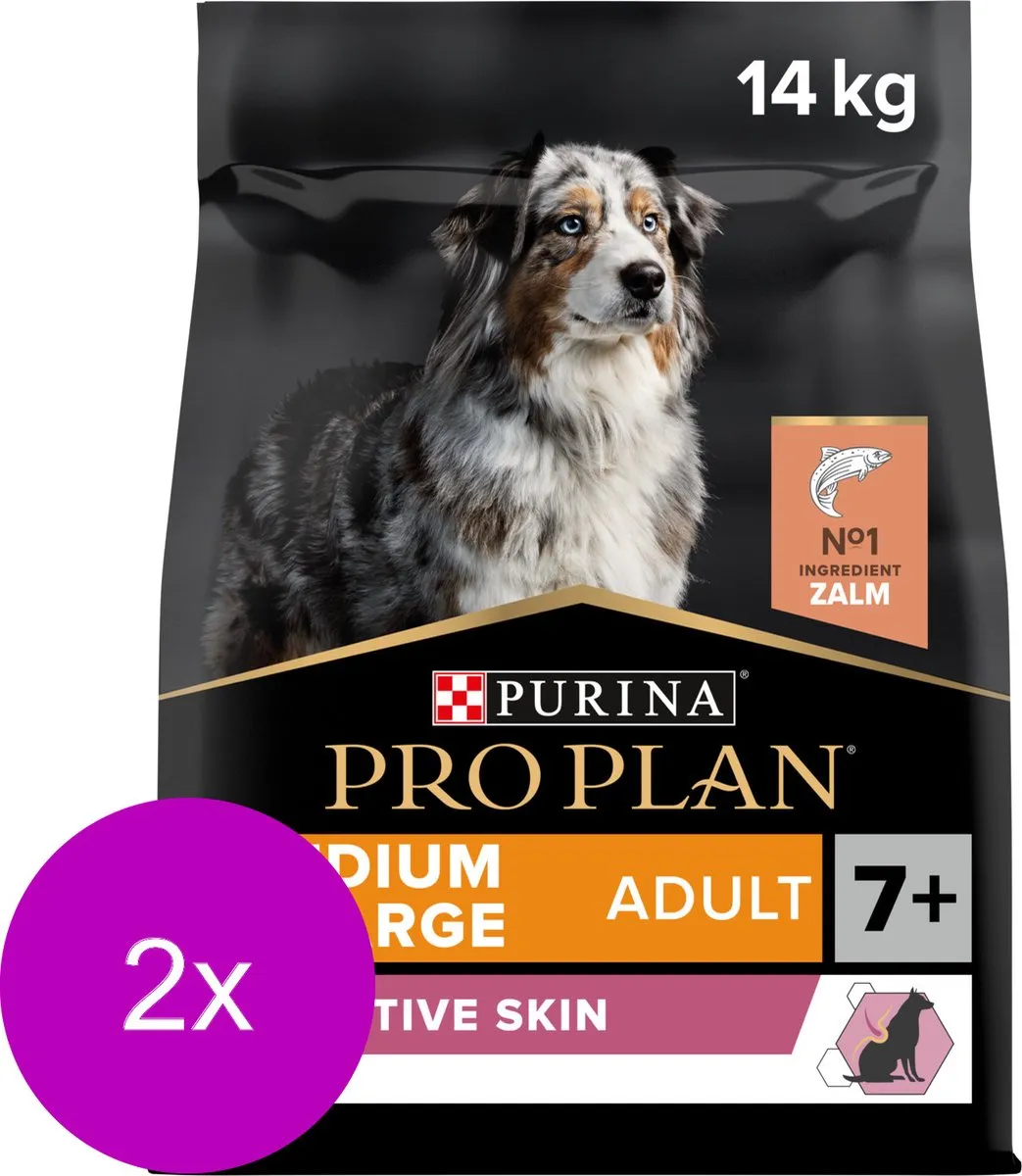 Pro Plan Dog Senior Medium & Large Breed Sensitive Zalm - 2x14kg