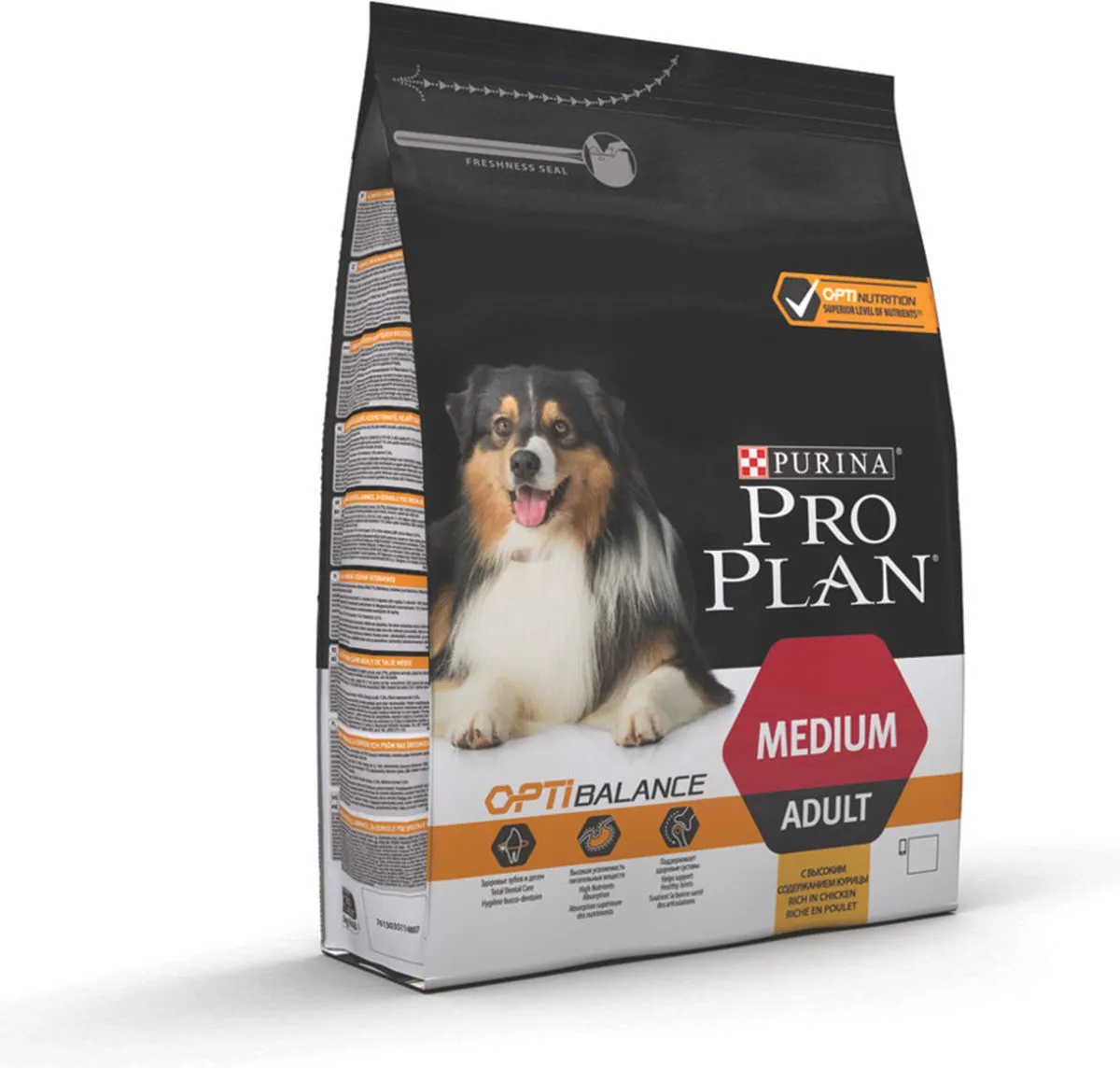 Pro Plan Dog Adult Medium Breed Kip - 12 kg (4x3kg) - afbeelding 6 van 6
