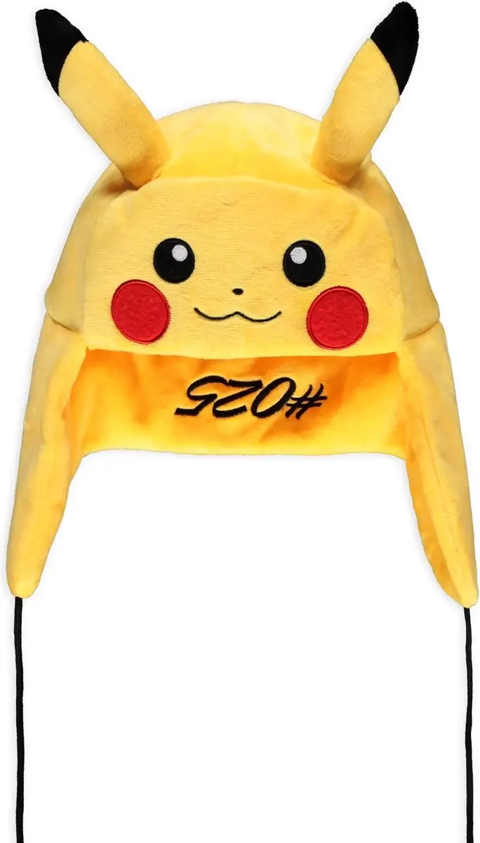 Pokémon Pikachu Trapper Hat Muts - Geel - afbeelding 5 van 6
