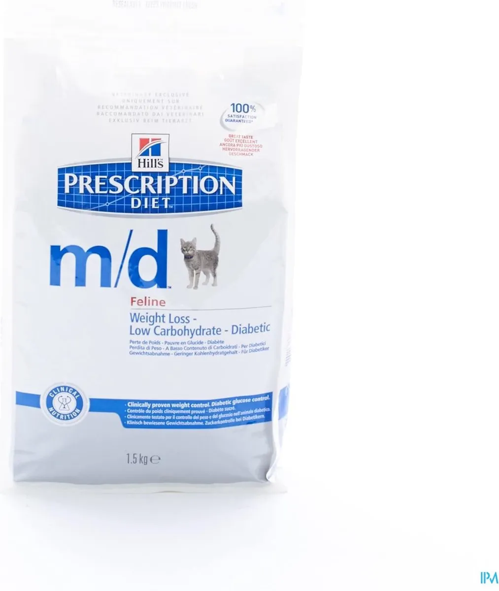 Hill's Prescription Diet M/D Weight Loss Diabetic Kattenvoer 1.5kg