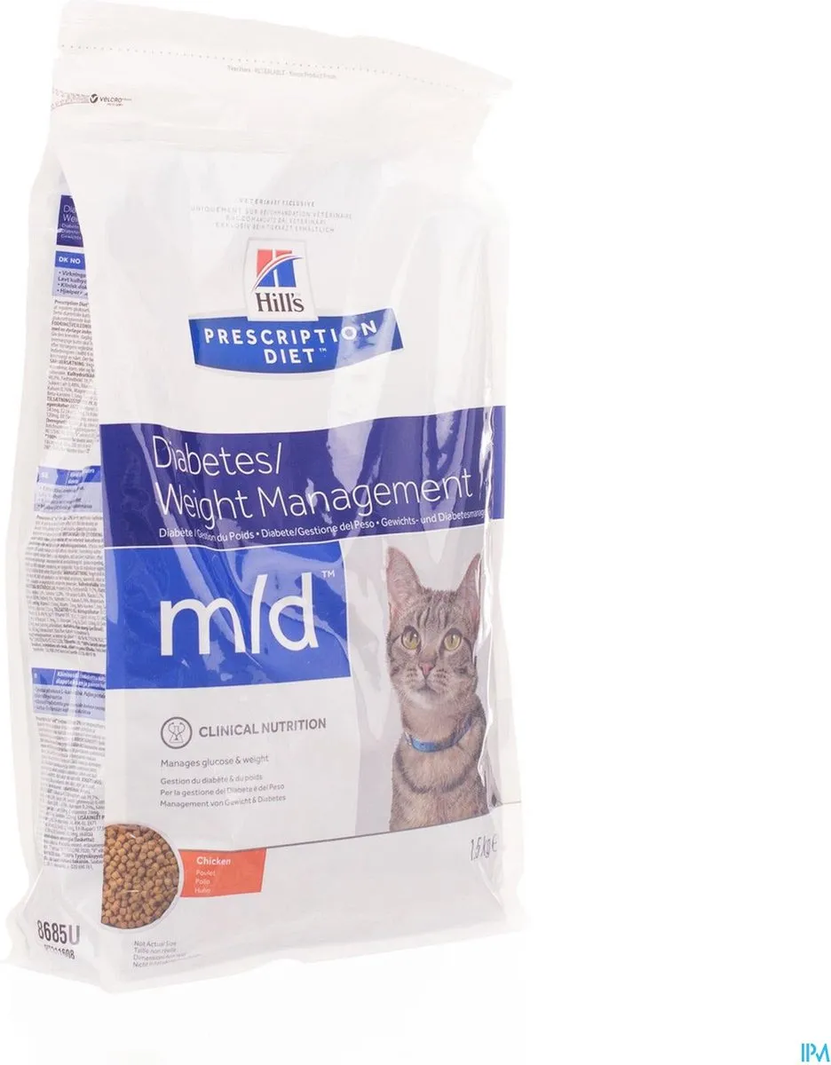 Hill's Prescription Diet M/D Weight Loss Diabetic Kattenvoer 1.5kg