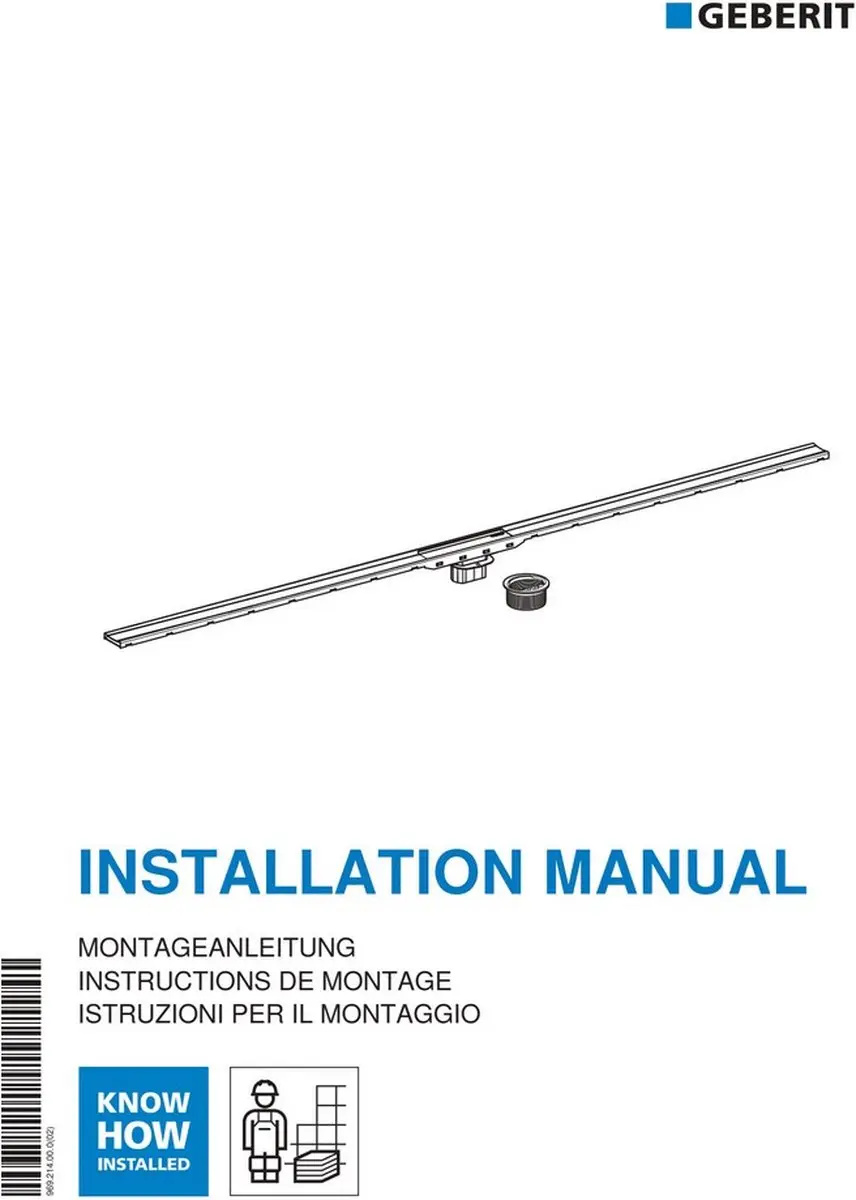 Geberit CleanLine80 douchevloergoot 1300mm - RF stål - Champagne - afbeelding 2 van 6