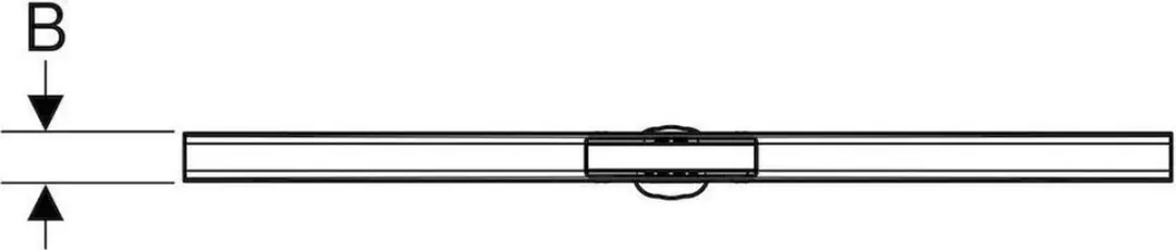 Geberit CleanLine80 douchevloergoot 1300mm - RF stål - Champagne - afbeelding 4 van 6