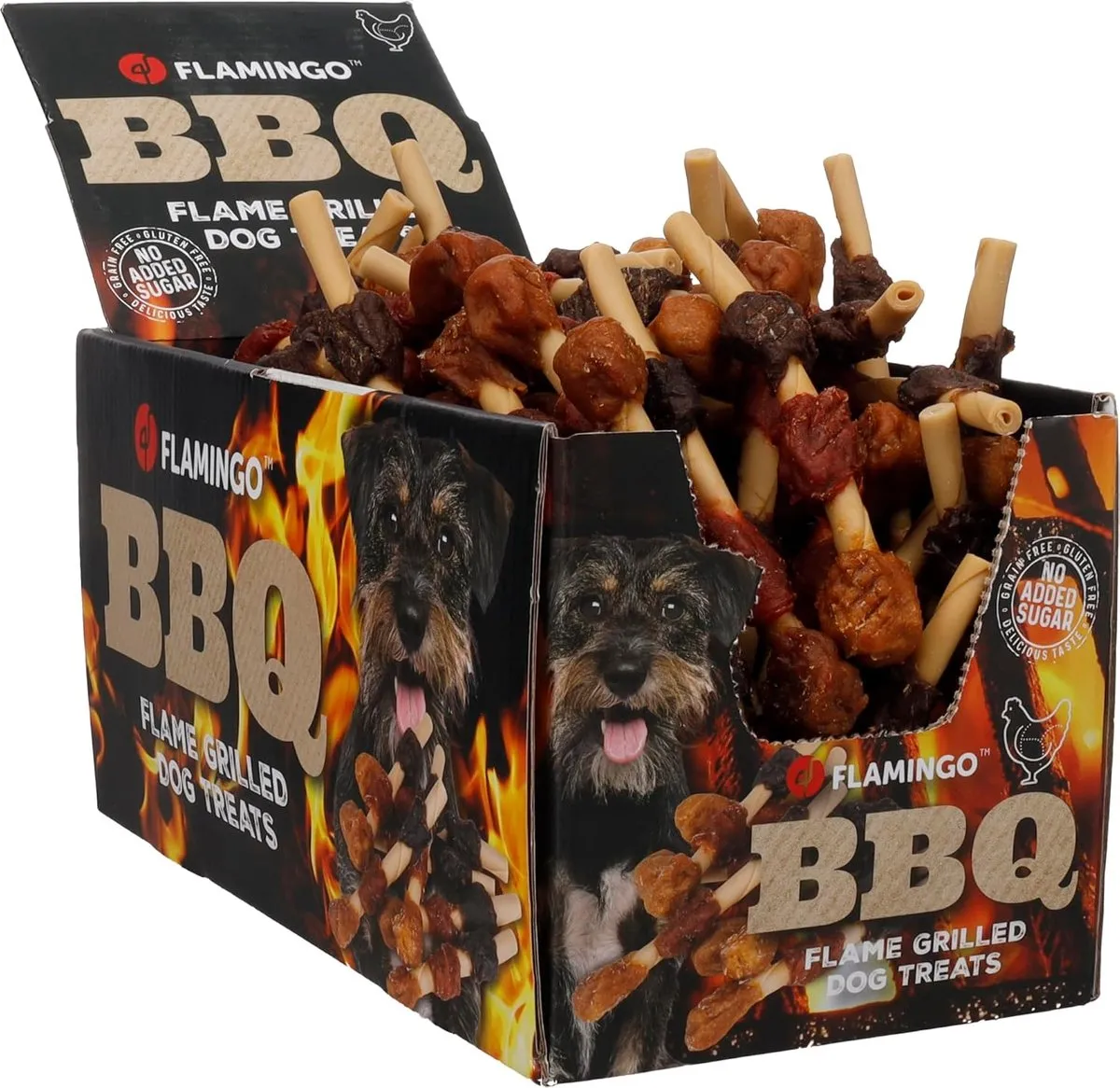 Flamingo BBQ Saté Hondensnack 2kg - Kip & Eend