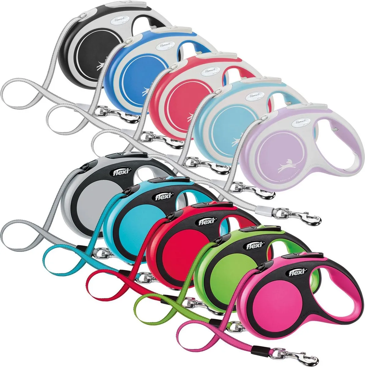 Flexi New Comfort Hondenriem - 5m - <15kg - Roze Lila