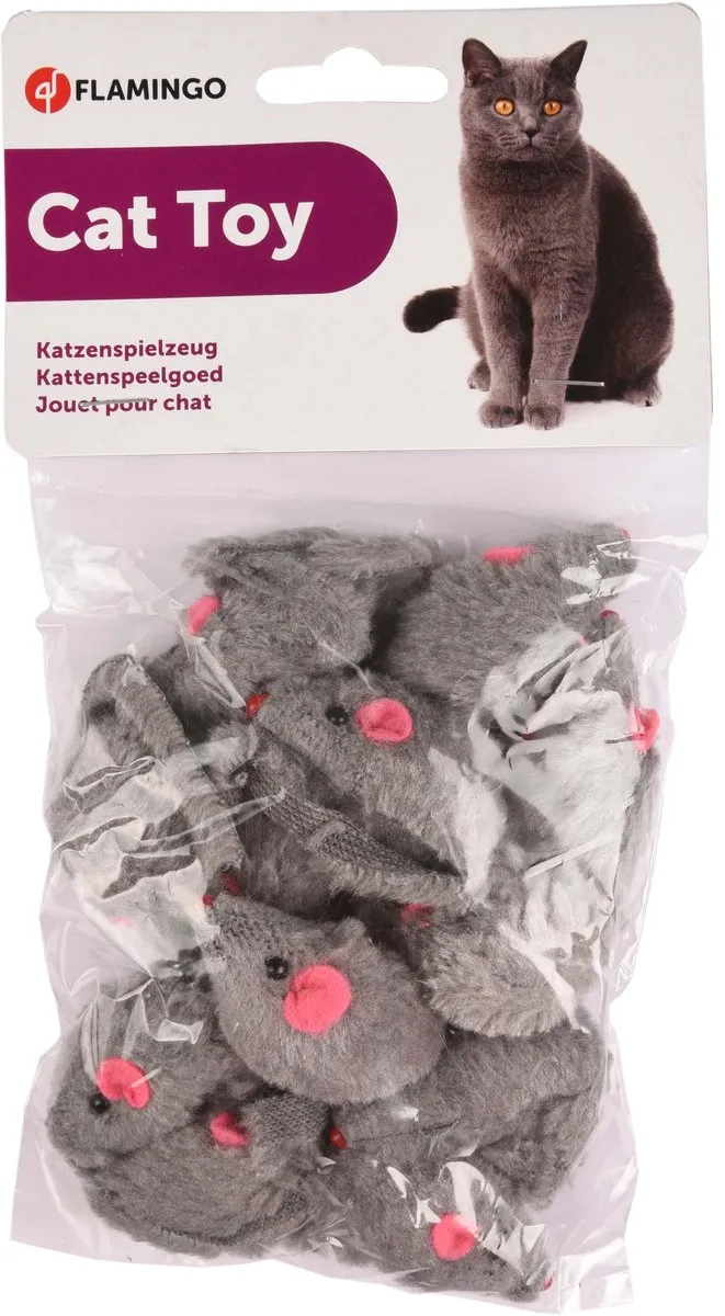 Flamingo Ps Kortharige Muis 5cm - 12 Stuks - afbeelding 2 van 4