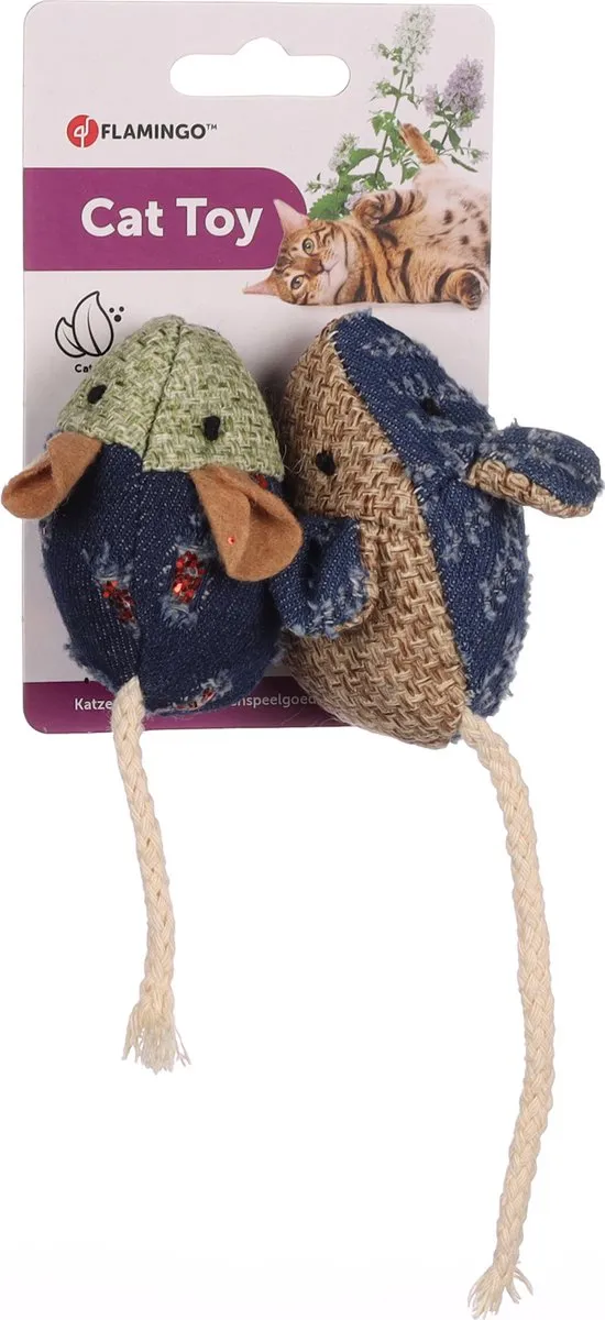 Flamingo Milan Speelgoed Katten Ps Muis Mix 16,5cm - 2 Stuks