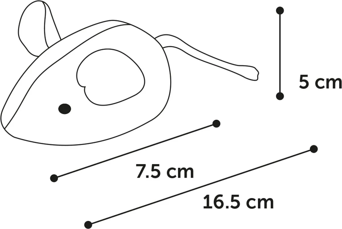 Flamingo Milan Speelgoed Katten Ps Muis Mix 16,5cm - 2 Stuks