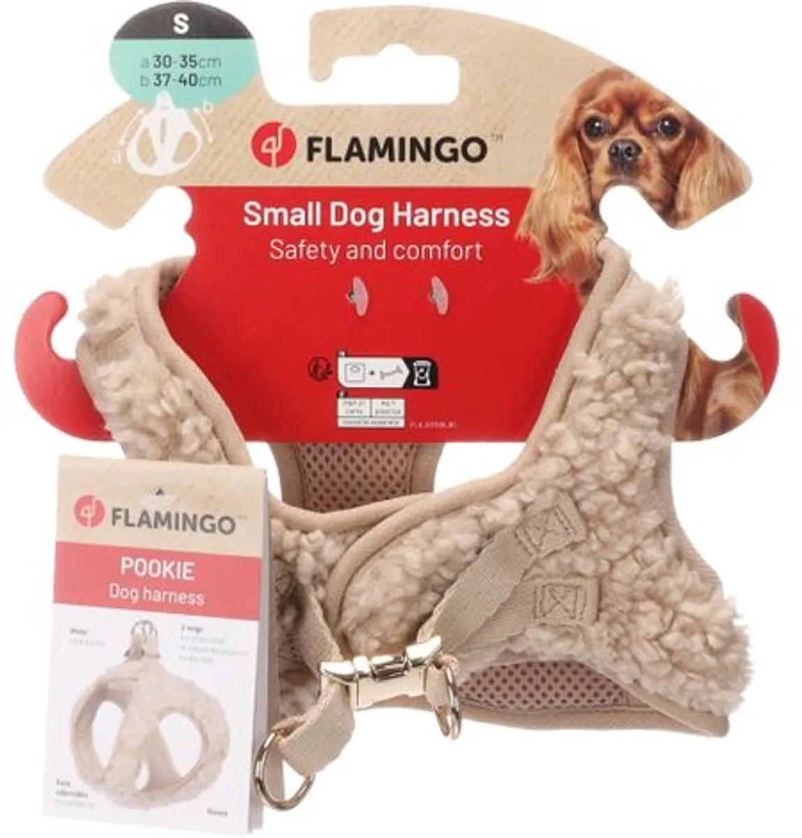 Flamingo Harnas Step&Go Pookie - S 30-35x37-40cm