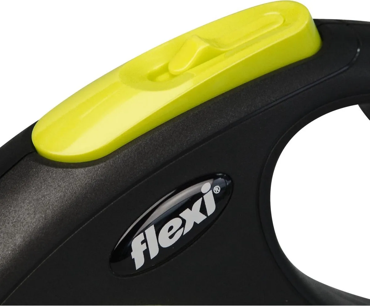 Flexi New Neon Hondenriem Tape 5m - Blauw