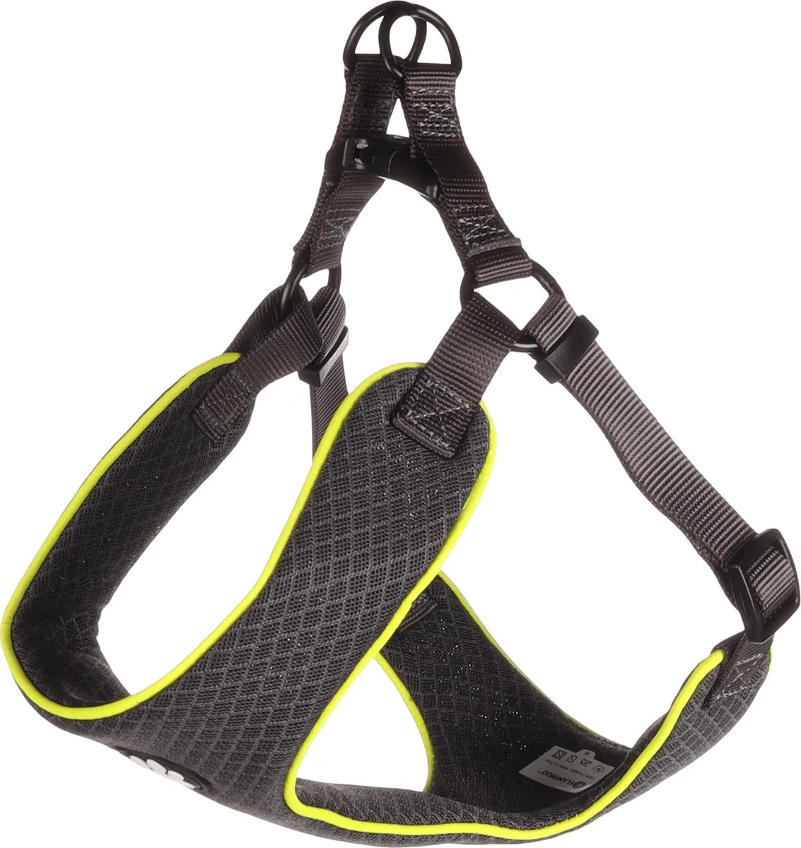 Flamingo Step&Go Tasha Hondenharnas Anti-Trek - Maat M - Grijs