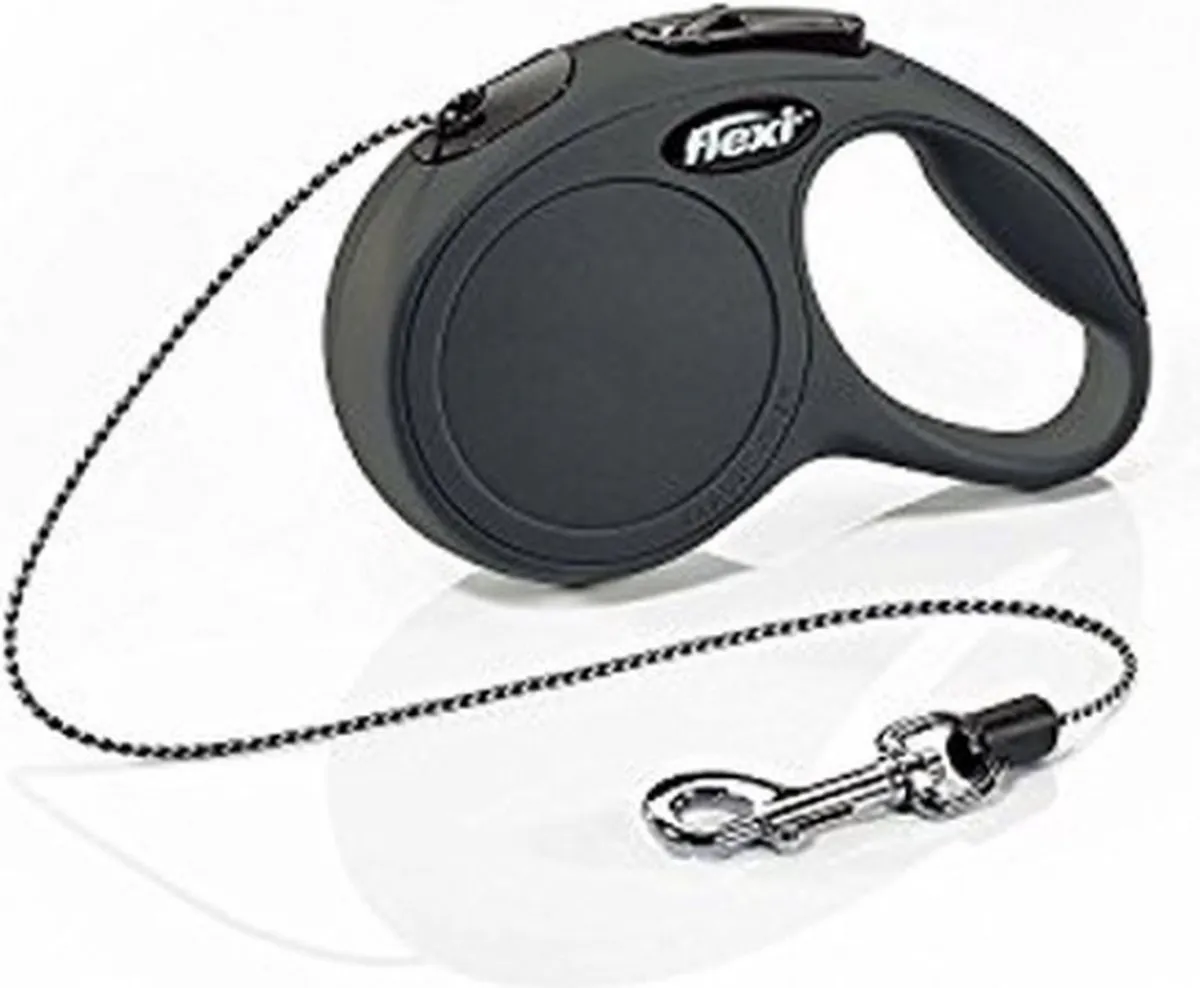 Flexi New Classic Halsband Kat XS 3m - Zwart