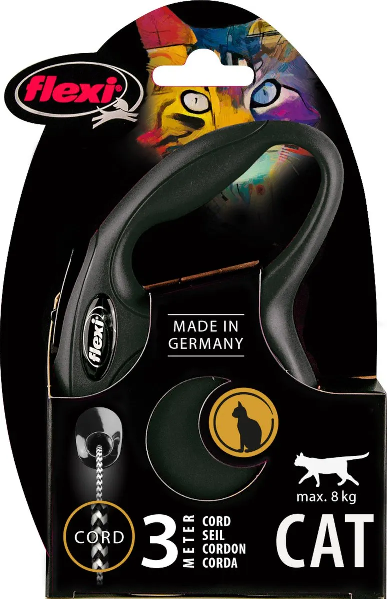Flexi New Classic Halsband Kat XS 3m - Zwart