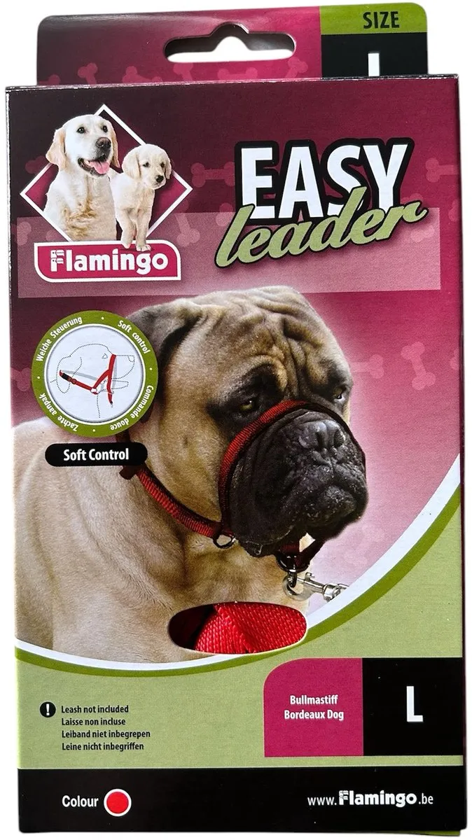 Flamingo Easy Leader Halsband Hond Rood L