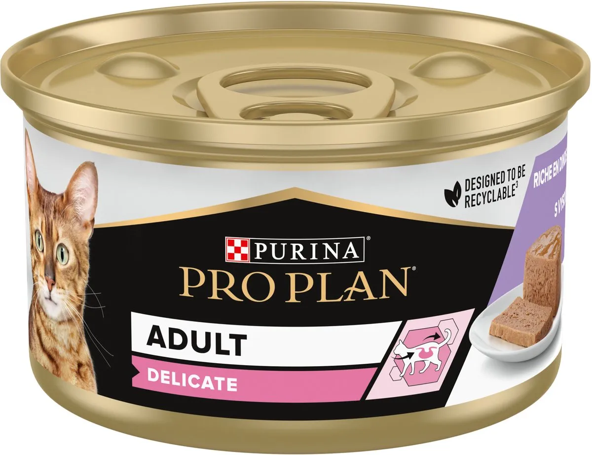 Pro Plan Cat Blik Delicate Kalkoen/Rijst - 24 Stuks