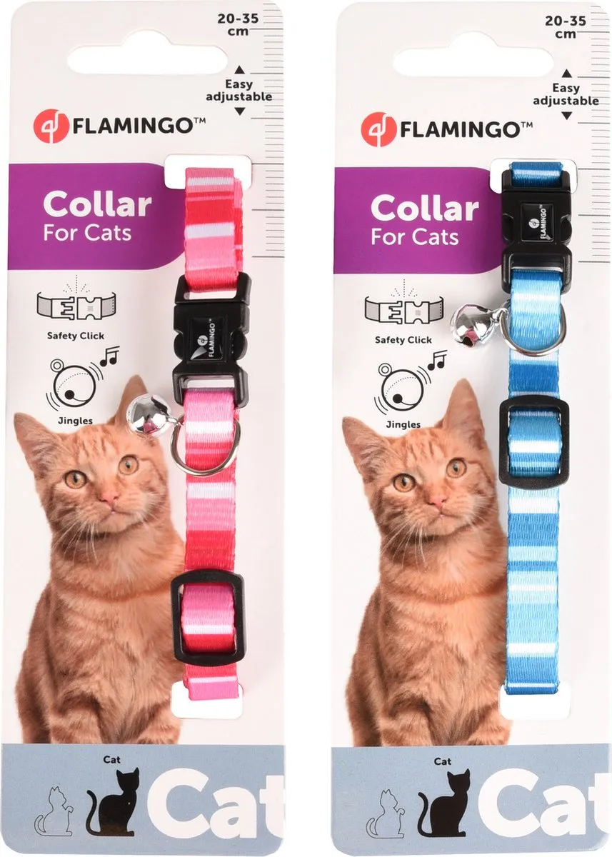 Flamingo Kattenhalsband Alfry - Assorti Multi-Color 20-35cm