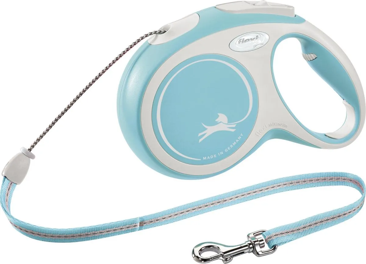 Flexi Rollijn New Comfort Koord M - 8m Lichtblauw & Lichtgrijs - afbeelding 6 van 6