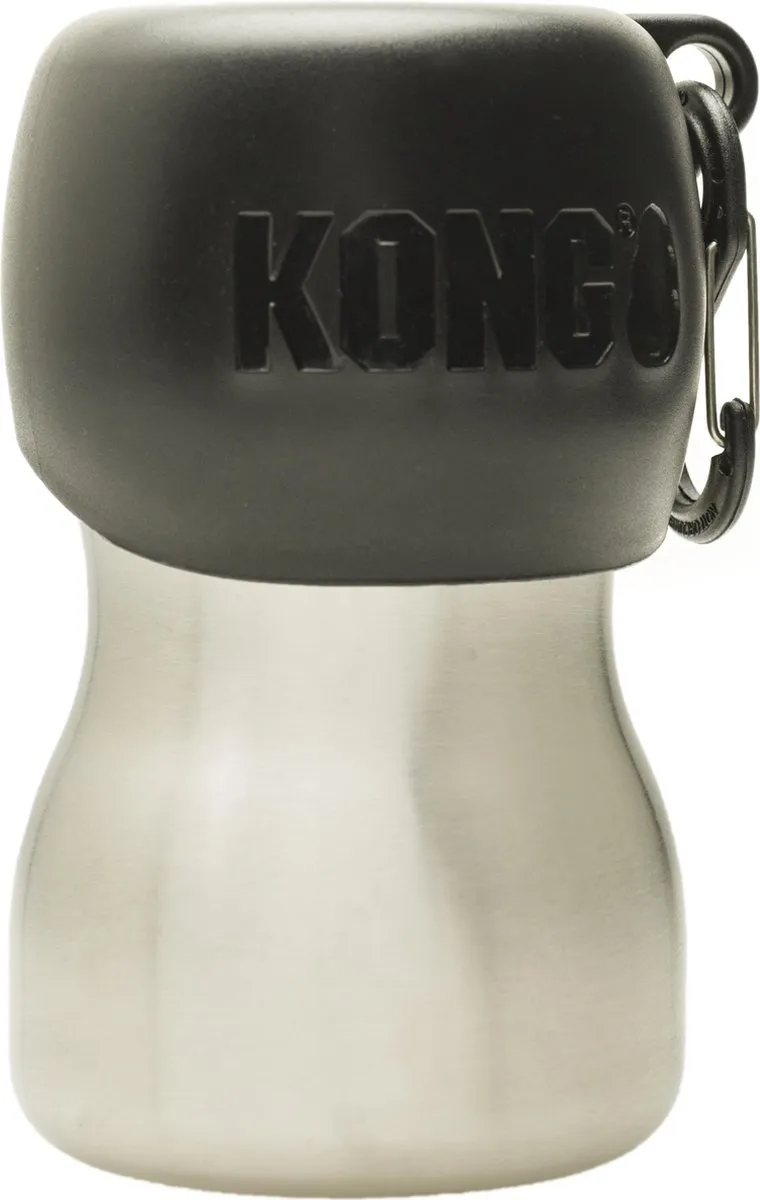 KONG H2O Roestvrijstalen Waterfles 280ml - Zwart