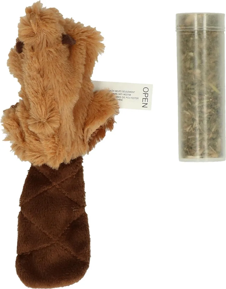 KONG Kat Catnip Bever Speelmuis - Bruin
