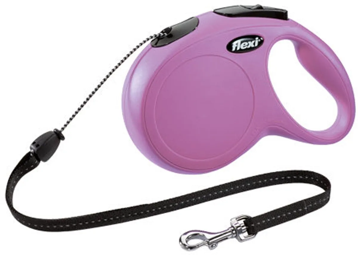 Flexi New Classic Koord Hondenriem - Zwart S - 8m