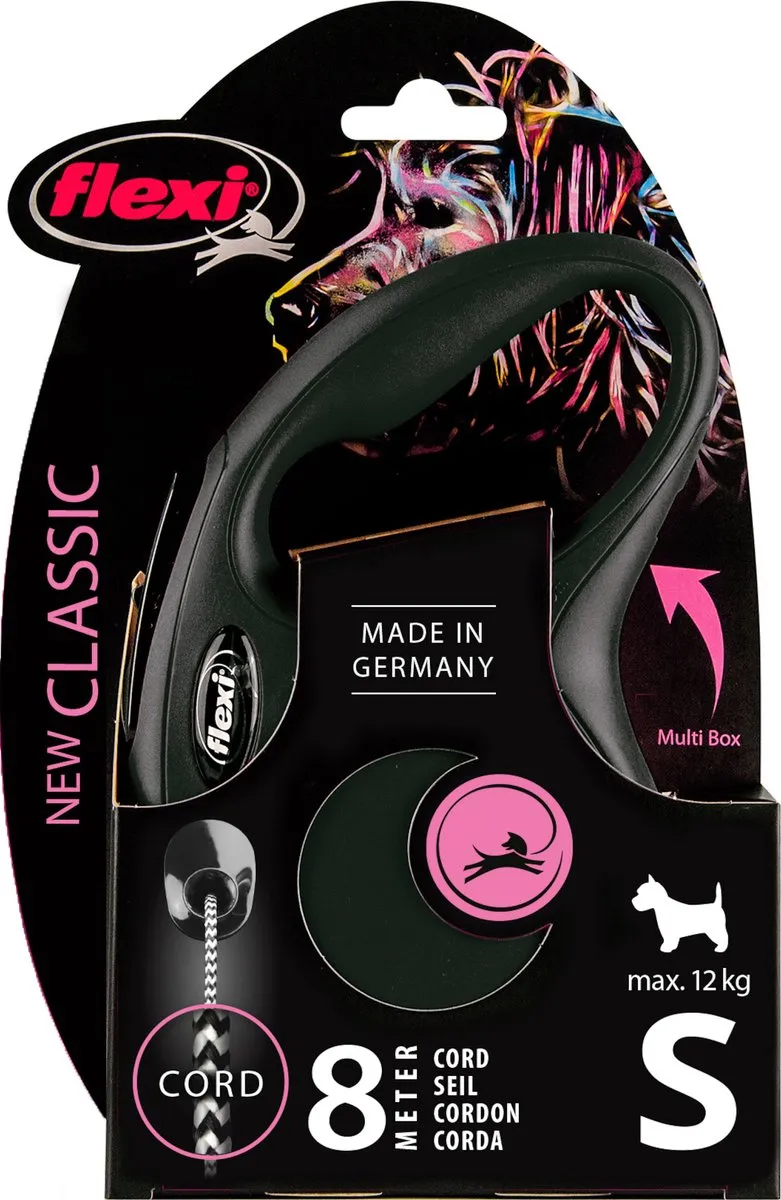Flexi New Classic Koord Hondenriem - Zwart S - 8m - afbeelding 6 van 6